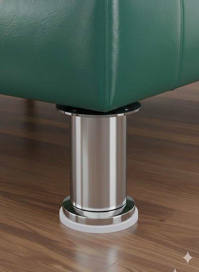 JAGGER أرجل دعم أثاث JAGGER JAG406 مقاس 4 بوصات من الفولاذ المقاوم للصدأ للأرائك والأسرة والخزائن ودواليب الملابس والطاولات | أرجل دعم معدنية قوية ومتينة للخزائن | سهلة التركيب، تدوم طويلاً (2، كروم [NX11]) - Image 4